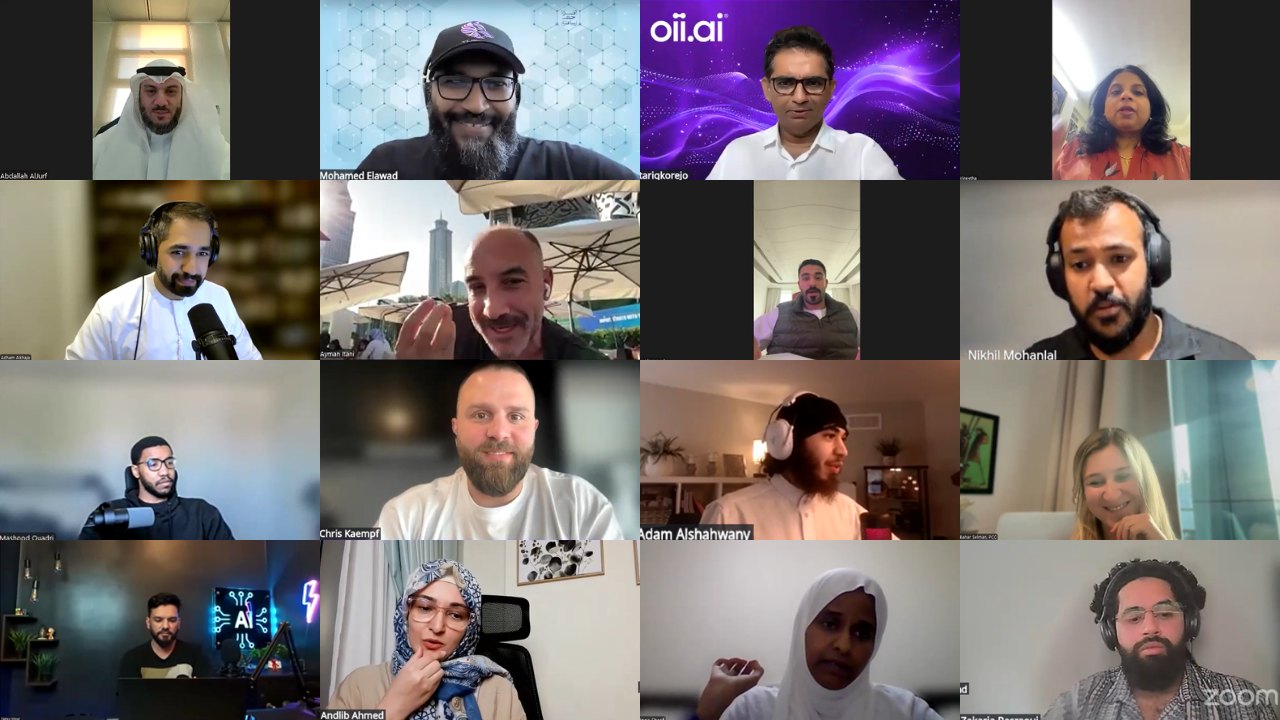 A weekly call in progress, members on screen